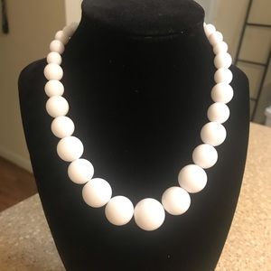 White & white with grey ombré necklace